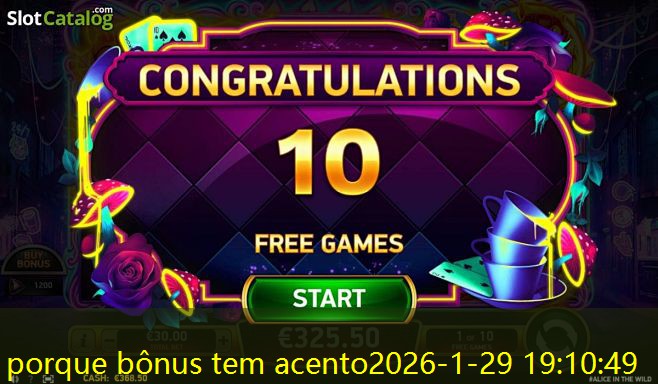 porque bônus tem acento