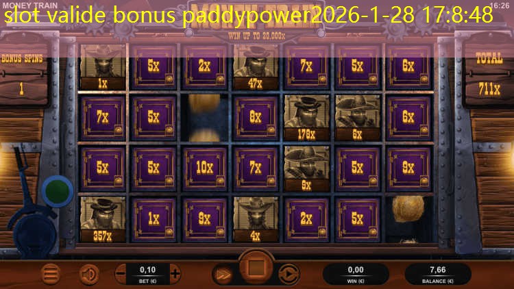 slot valide bonus paddypower
