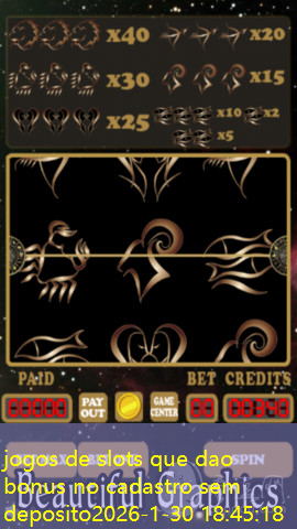jogos de slots que dao bonus no cadastro sem deposito